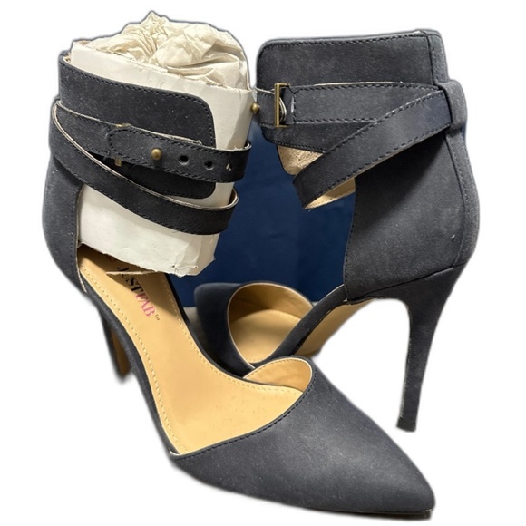 Suede Ankle Heels - Picture 1 of 4